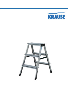 Професионална двустранна алуминиева стълба KRAUSE DOPLO 2x3, 0.65м